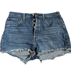 Levi’s 501 Original Fit High Rise Women’s Shorts - Medium Dark Wash, Size 31W
